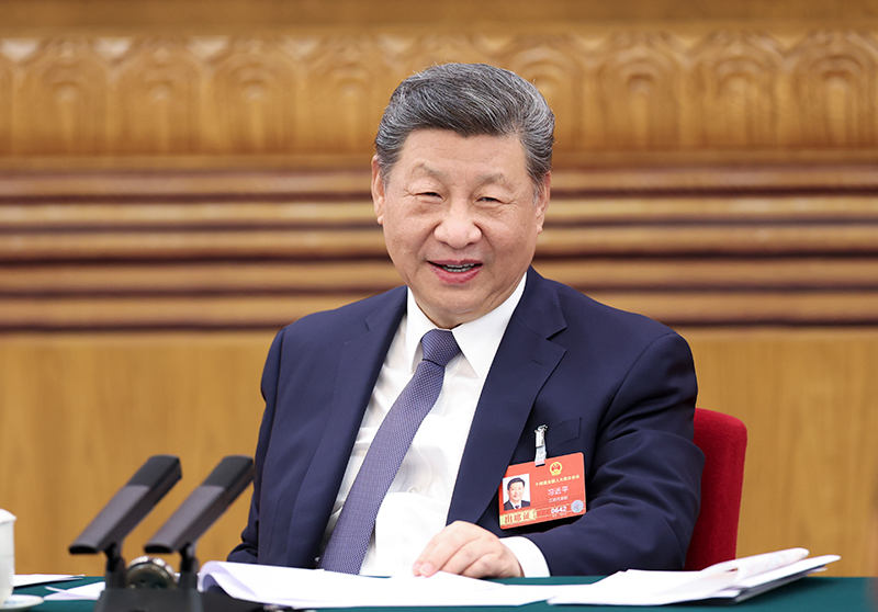 2026年3月5日下午，中共中央總書記、國家主席、中央軍委主席習近平參加他所在的十四屆全國人大四次會議江蘇代表團審議。